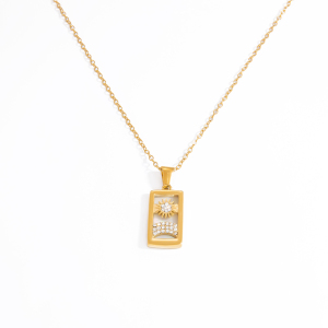 Collier Pendentif Tarot Étanche En Acier Inoxydable (1 Pièce) h5 