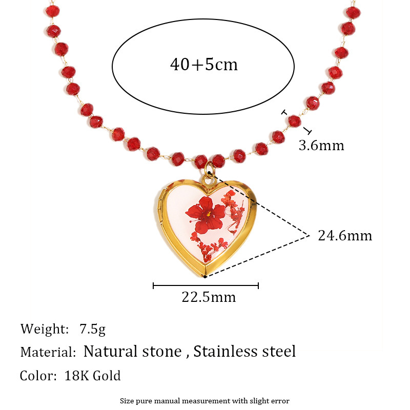 Colliers Pendentifs Pour Femmes En Acier Inoxydable Étanche, Légers Et Luxueux, En Forme De Cœur Image4