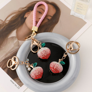 Porte-Clés Simple Series Sweet Fruit En Alliage Cristal Strass h5 Image4
