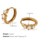 Boucles d'oreilles goutte d'huile blanche en or Image8