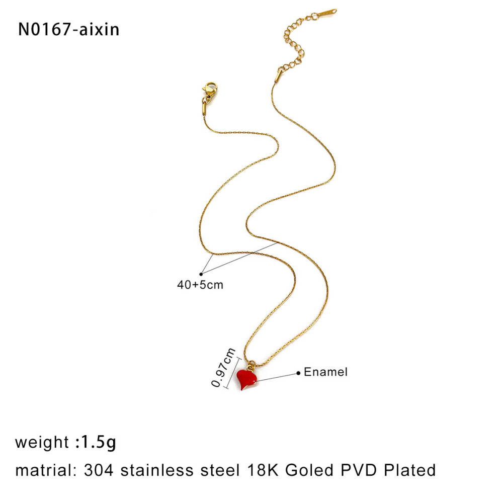 Collier Pendentif Chill En Acier Inoxydable Étanche Couleur Or (1 Pièce)