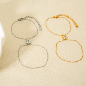 Bracelets Simples En Acier Inoxydable Pour Femmes h5 Image3