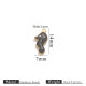 Petit pendentif goutte d'huile double face en or - hippocampe noir Image73