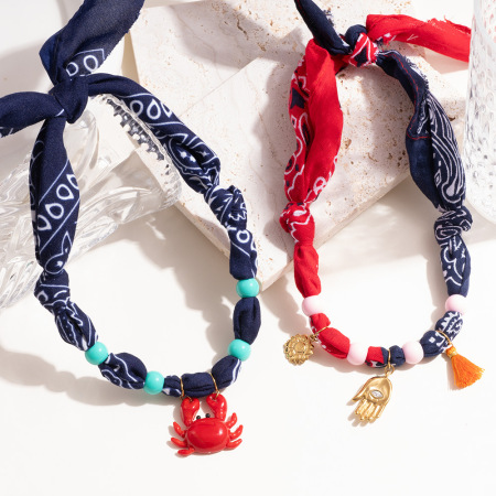 Collier pendentif femme en acier inoxydable, couleur or, motif crabe (1 pièce)