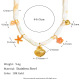 Collier pendentif ruban, collier coquillage - Or rouge Image3
