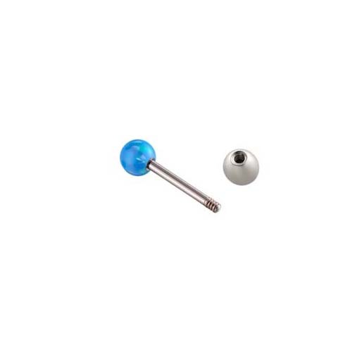 Boucles D'Oreilles Piercing Femme, Rondes, En Acier Inoxydable, Étanches, Avec Opale Simple (1 Pièce). Image5