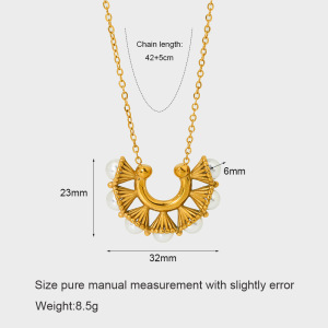 Colliers Pendentifs Géométriques Simples Pour Femmes, En Acier Inoxydable Étanche h5