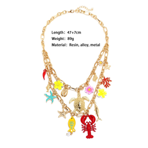 Collier Superposé En Alliage Océanique 1 Pièce h5 