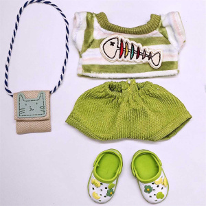 Ensemble De Vêtements Verts Mignons Pour Poupées (Sans Poupée) h5 Image3