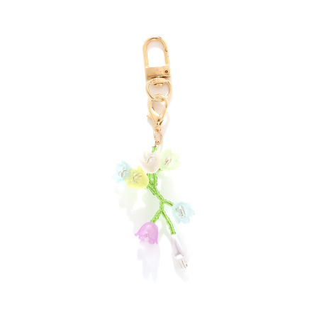 Porte-clés en alliage en forme de fleur, 1 pièce