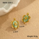 Boucles d'oreilles tortue verte