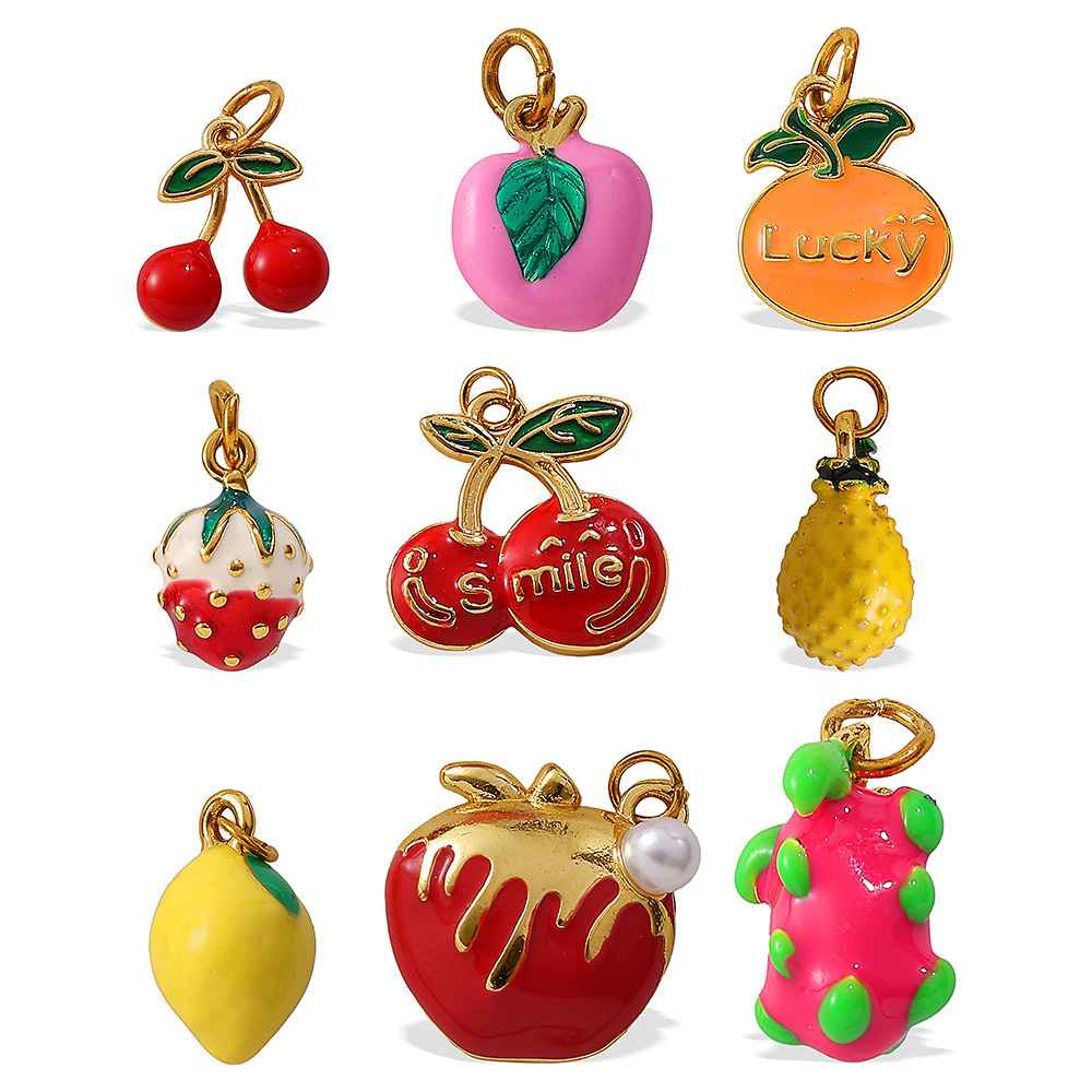 Pendentif Diy En Acier Inoxydable Doré, Étanche, En Forme De Fruit (1 Pièce) Image5