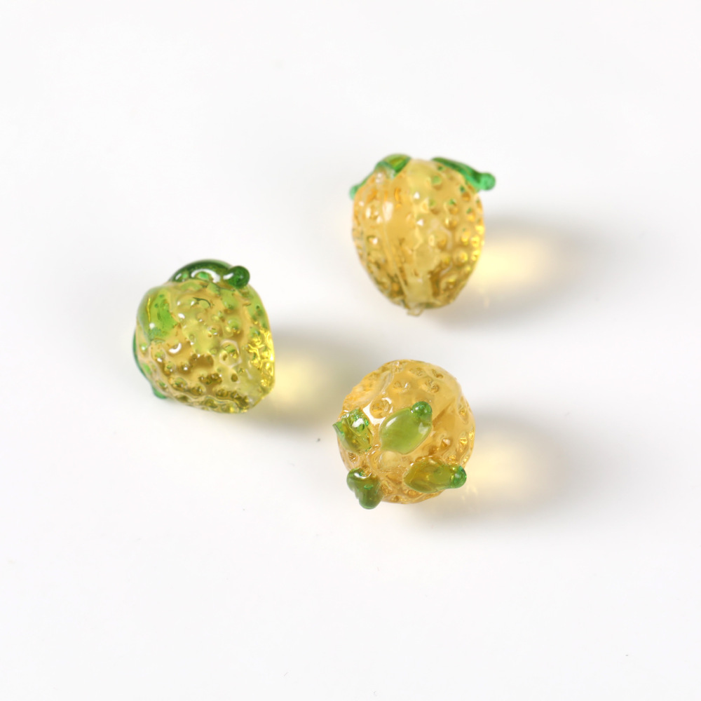 1 Pièce De Perles De Verre À Motif De Plantes Douces, Série Simple 