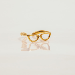 Lunettes De Style Personnalisées, Forme Originale, En Acier Inoxydable Étanche, Couleur Or, Bagues Tendance h5 Image7