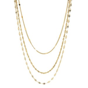 Colliers Superposés Pour Femmes, En Acier Inoxydable Imperméable, Collection Simple Series Daily Chain h5 Image4