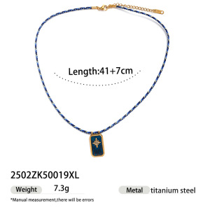 Collier Pendentif Rétro Tarot En Acier Inoxydable Étanche Couleur Or (1 Pièce) h5 Image2