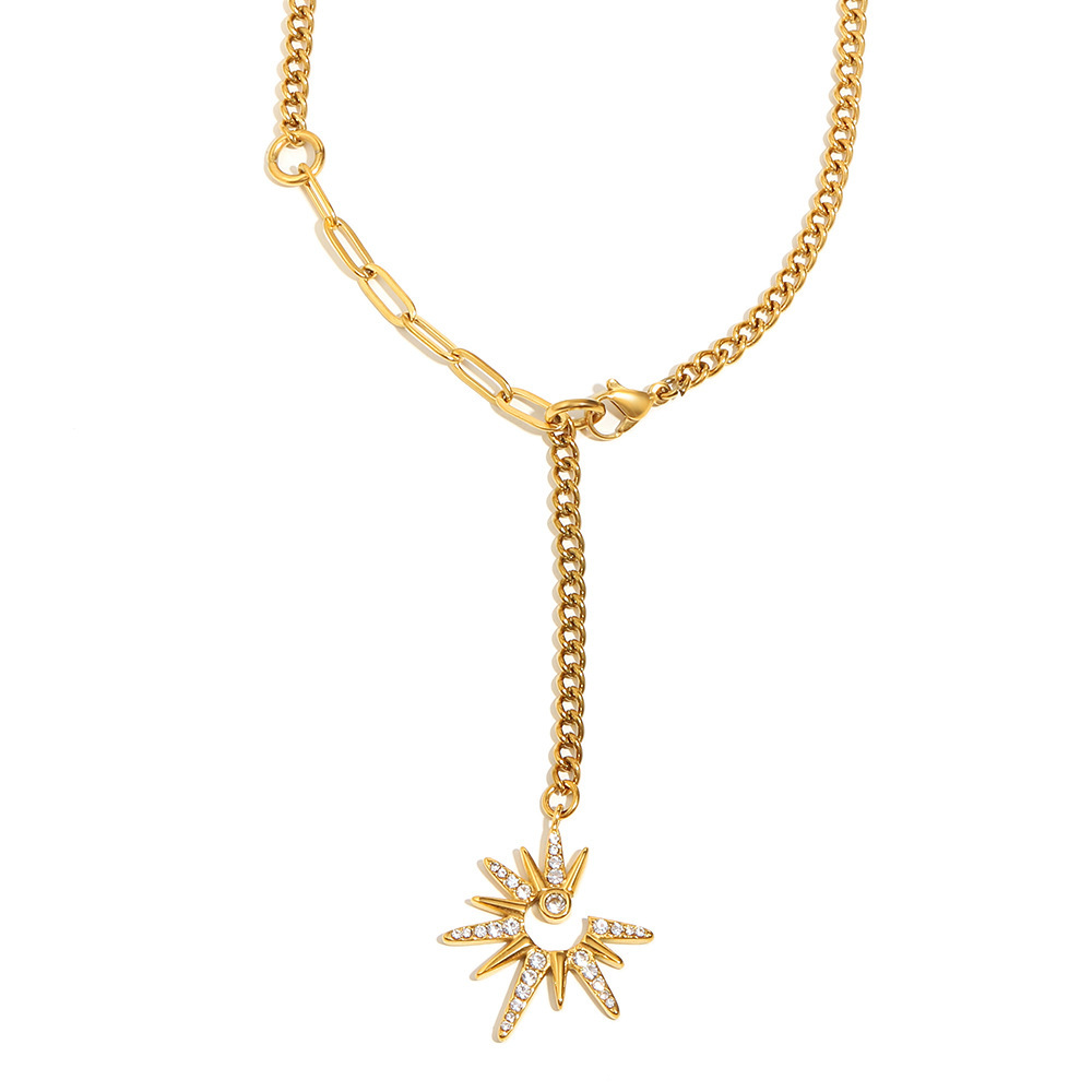 Colliers Pendentifs Pour Femmes En Acier Inoxydable Étanche, Collection Light Luxury 