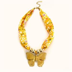 Collier Pendentif Papillon En Acier Inoxydable Étanche Couleur Or (1 Pièce) h5 Image5