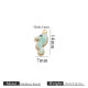Petit pendentif goutte d'huile double face en or - hippocampe vert Image80