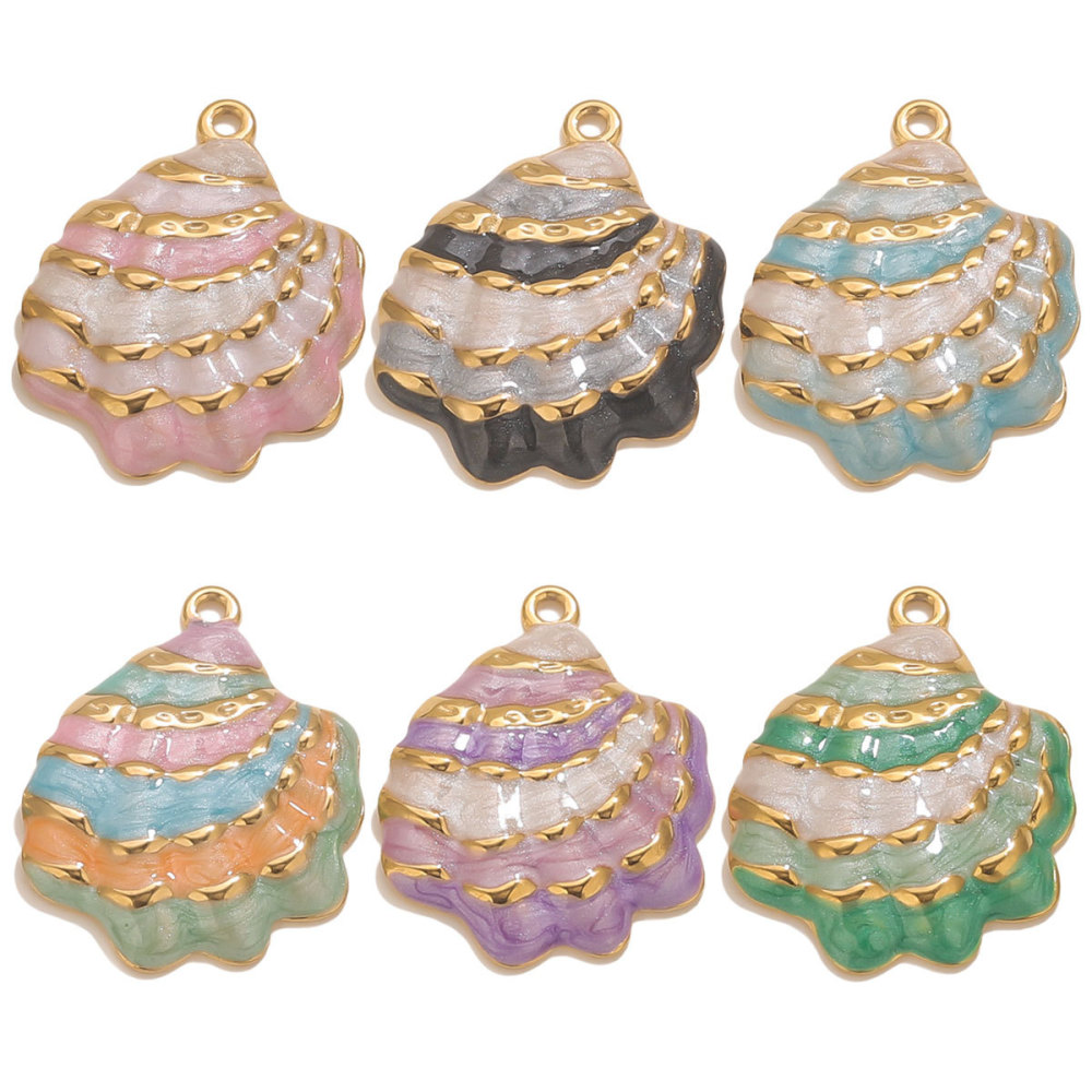 Pendentif Femme Sophistiqué En Acier Inoxydable, Étanche, Couleur Or (1 Pièce) h5Image4