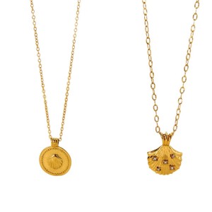 Colliers Pendentifs Unisexes En Acier Inoxydable, Couleur Or, Style Rétro Tortue, Étanches. h5 Image5
