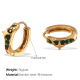 Boucles d'oreilles en or et diamants verts Image5