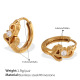 Petites boucles d'oreilles en diamant blanc Image12