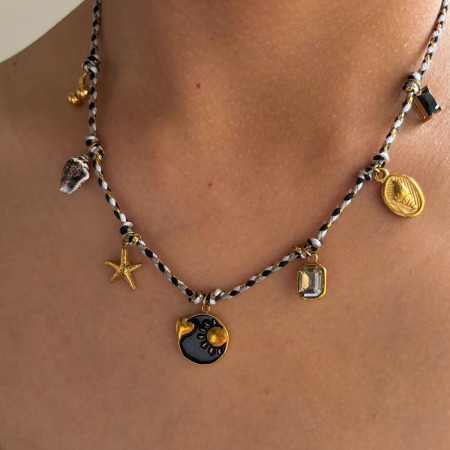 Collier pendentif papillon en acier inoxydable étanche couleur or (1 pièce) 2