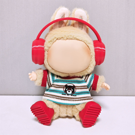 Ensemble De Vêtements Mignons Avec Casque Rouge Pour Poupées (Sans Poupée)