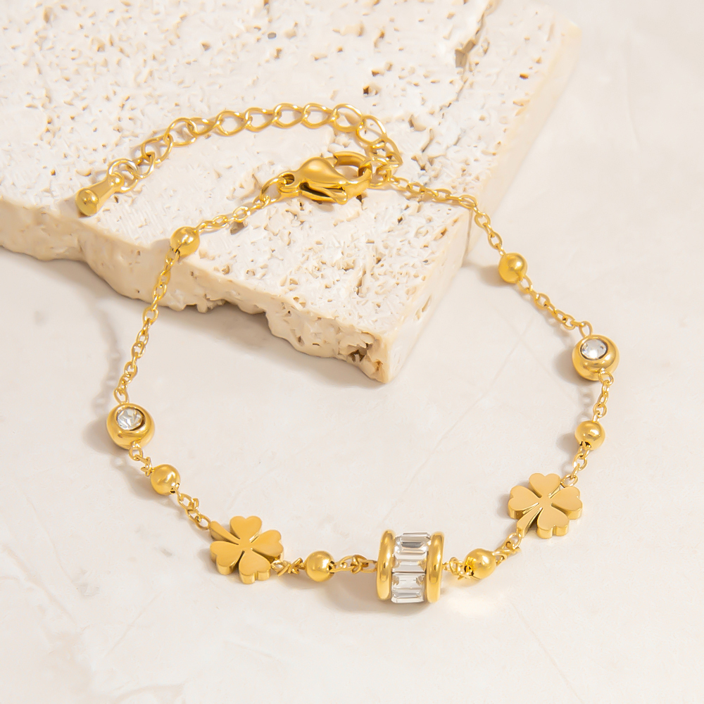 Bracelet À Breloques Étanche En Acier Inoxydable, Couleur Or (1 Pièce) Image3