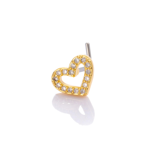 1 Pièce De Piercing De Nez En Zircon Couleur Cuivre Doré h5 