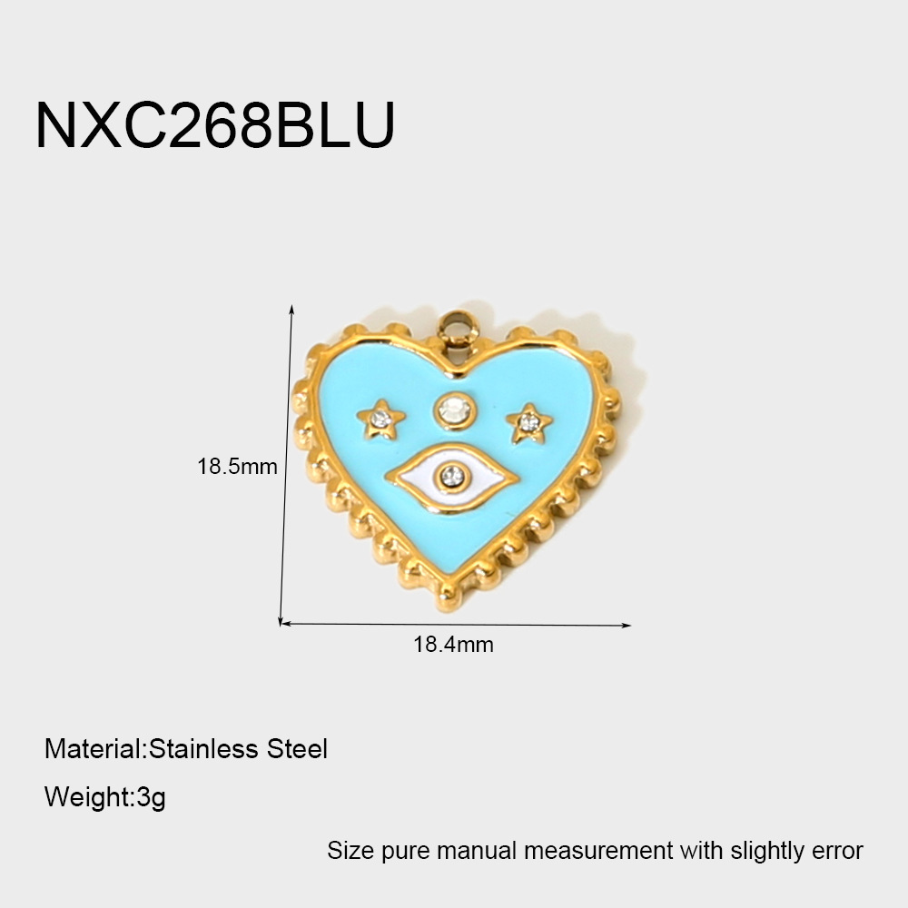 1 Paire De Pendentifs Ethniques Rétro En Forme D'Œil, En Acier Inoxydable Étanche, Couleur Or 