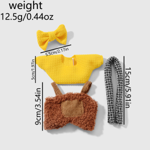 1 Ensemble De Vêtements De Poupée À Carreaux Mignons h5 Image2
