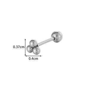 Boucle D'Oreille Piercing En Acier Inoxydable Doré, Imperméable, Ornée De Zircon Et De Perles (1 Pièce). h5 Image2