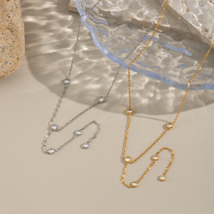Collier Pendentif Étanche En Acier Inoxydable Couleur Or (1 Pièce) h5 Image3