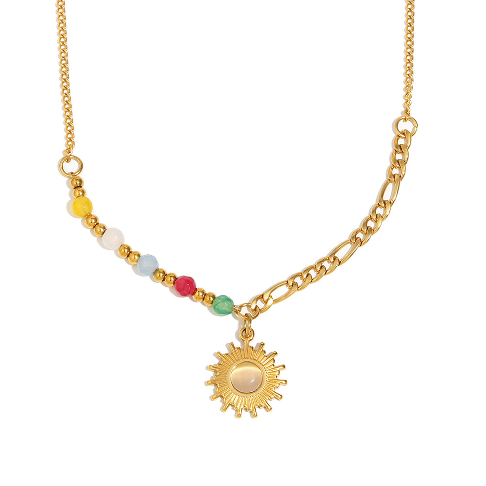 Collier Avec Pendentif Soleil Coloré, 1 Pièce h5Image2