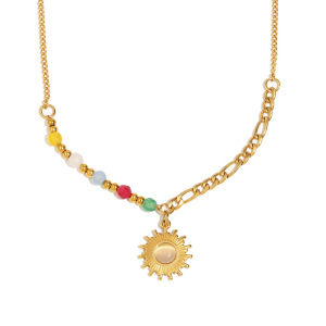 Collier Avec Pendentif Soleil Coloré, 1 Pièce h5 Image2