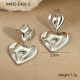 Boucles d'oreilles plissées couleur acier Image5