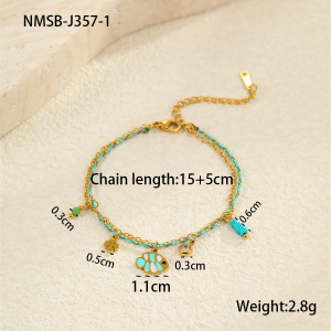 Bracelets À Breloques Pour Femmes, Simples, En Acier Inoxydable, Étanches, Avec Motifs D'Animaux De Vacances h5 