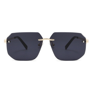 1 Paire De Lunettes De Soleil Simples En Métal De Couleur Unie Pour Femmes h5 Image3