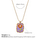 Collier Goutte d'Huile de Couleur