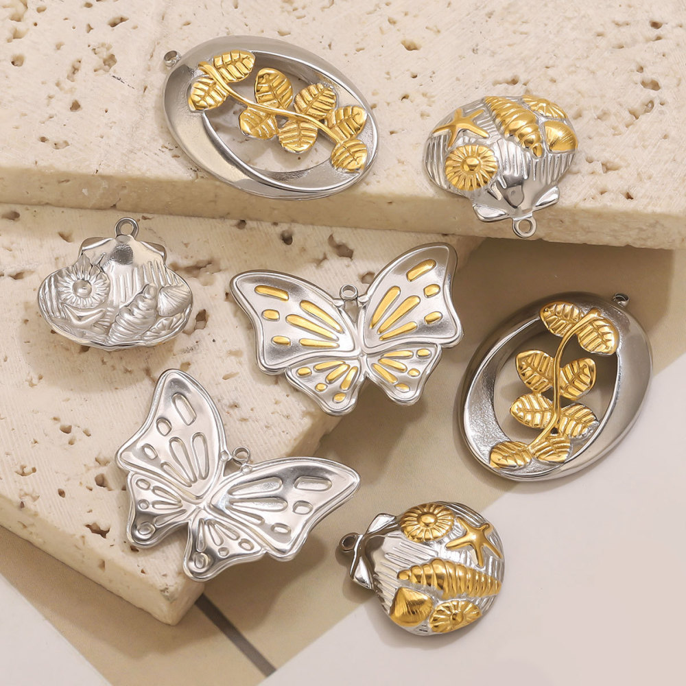 Pendentif Papillon De Luxe En Acier Inoxydable Étanche Pour Femme (1 Pièce) Image3