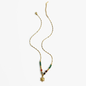 Collier Pendentif Étanche En Acier Inoxydable Couleur Or (1 Pièce) h5