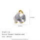 Pendentif éléphant dégoulinant d'huile - or - 1 Image19