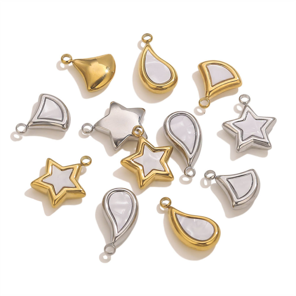Pendentif Femme Étanche En Acier Inoxydable, Motif Coquillage Étoile (1 Pièce) h5Image4