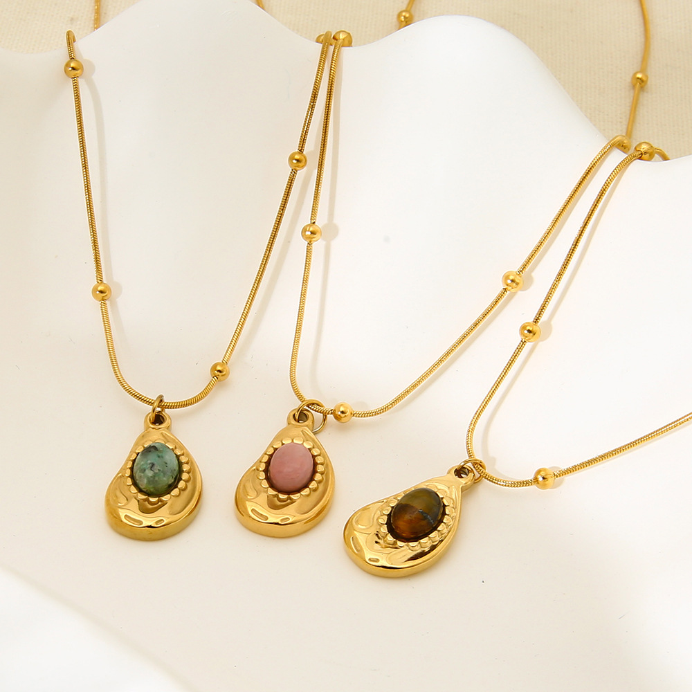 Colliers Pendentifs Étanches En Acier Inoxydable De La Série Classique Pour Femmes Image2