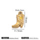Chaussures dorées double face avec cœur en gouttes d'huile - Jaune Image18