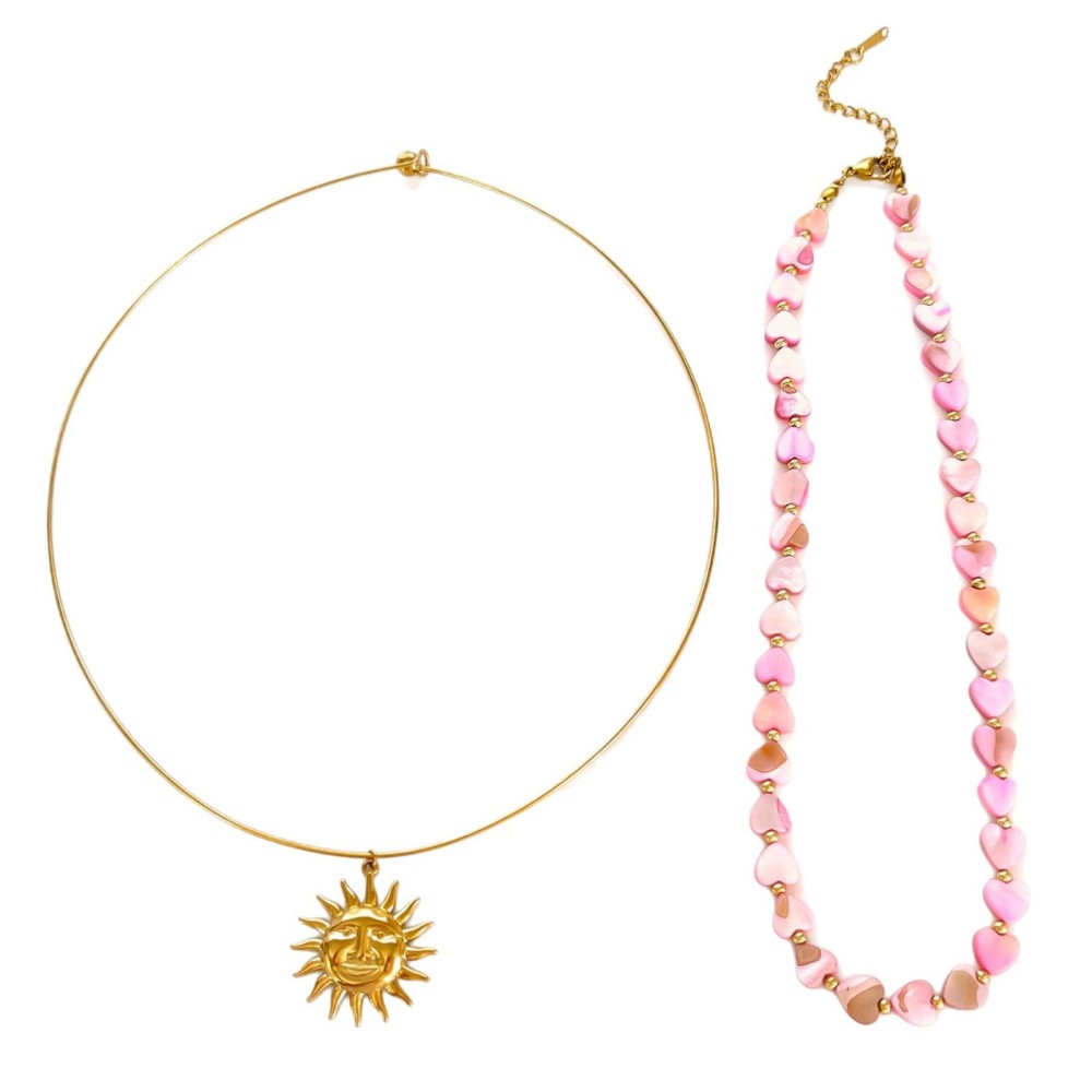 Collier De Perles En Forme De Cœur Et De Coquillage, 1 Pièce Image5