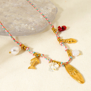 Colliers Pendentifs Pour Femmes En Acier Inoxydable Étanche Sweet Turtle De La Série Romantic h5 Image3
