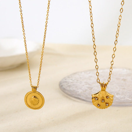 Colliers pendentifs unisexes en acier inoxydable, couleur or, style rétro tortue, étanches. 2